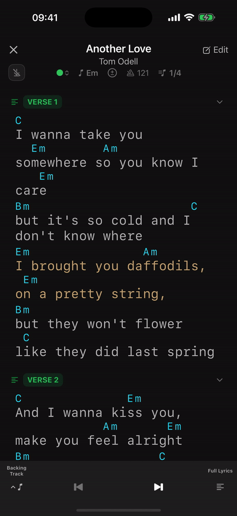 Transposing a song